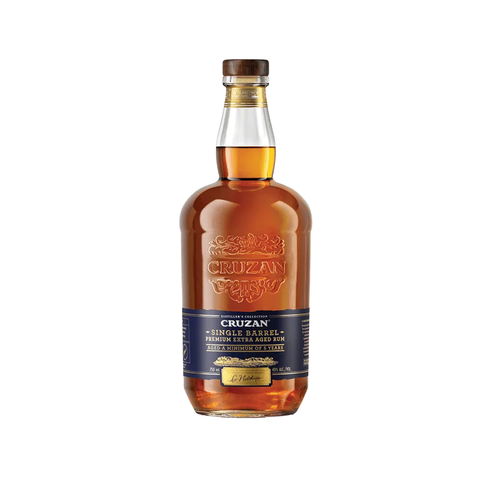Glass bottle of Cruzan® Single Barrel Rum.