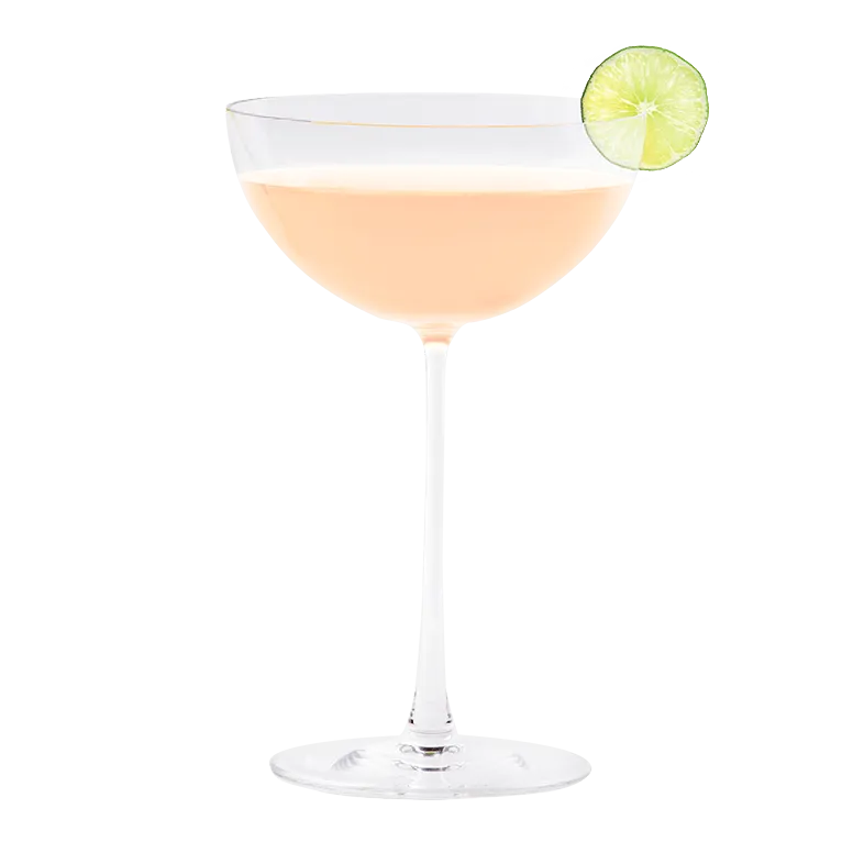 Hemingway Daiquiri in a coupe glass, garnished with a lime wheel.