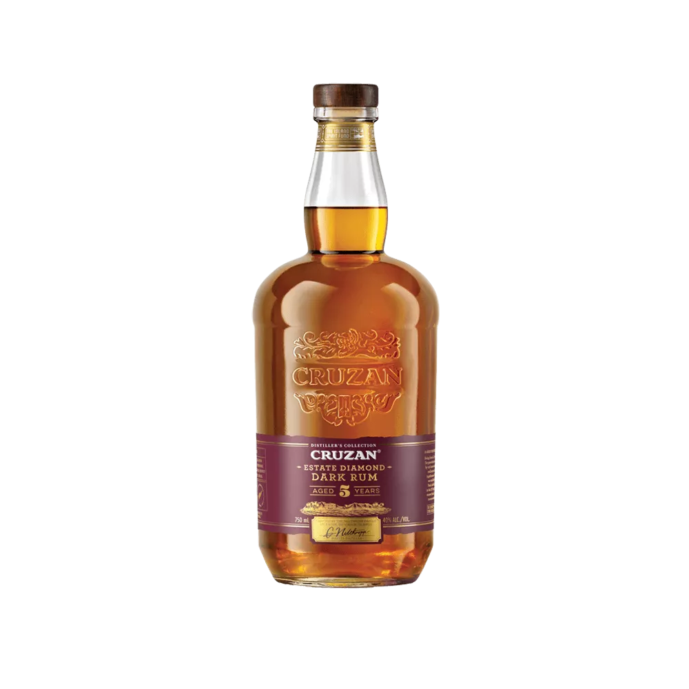Glass bottle of Cruzan® Estate Diamond™ Dark Rum