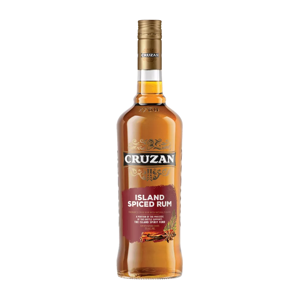 Glass bottle of Cruzan® Island Spiced Rum