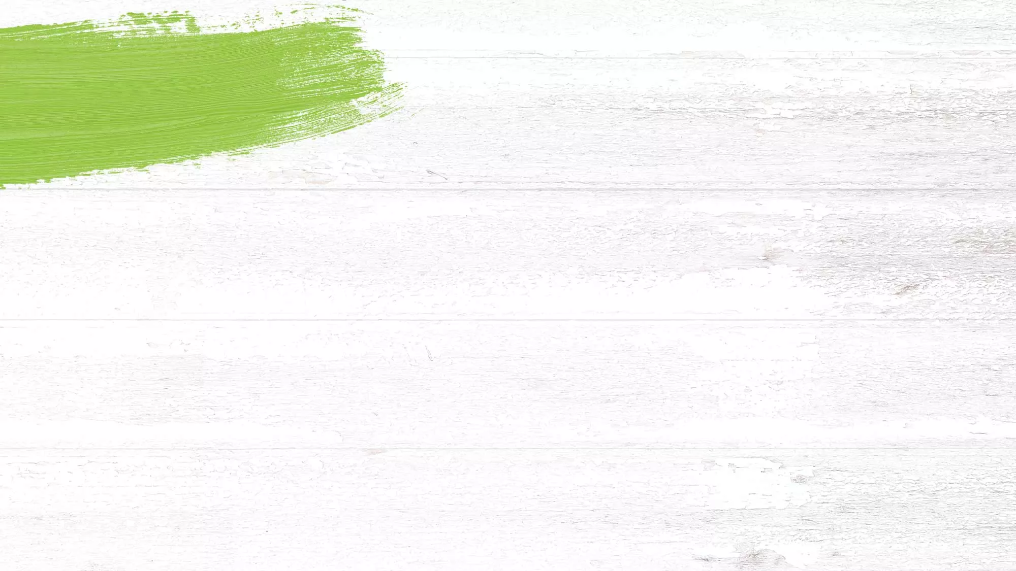 Whitewashed wood background with a key lime green paint swash.